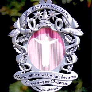 MERRY CHRISTMAS FROM HEAVEN ORNAMENT